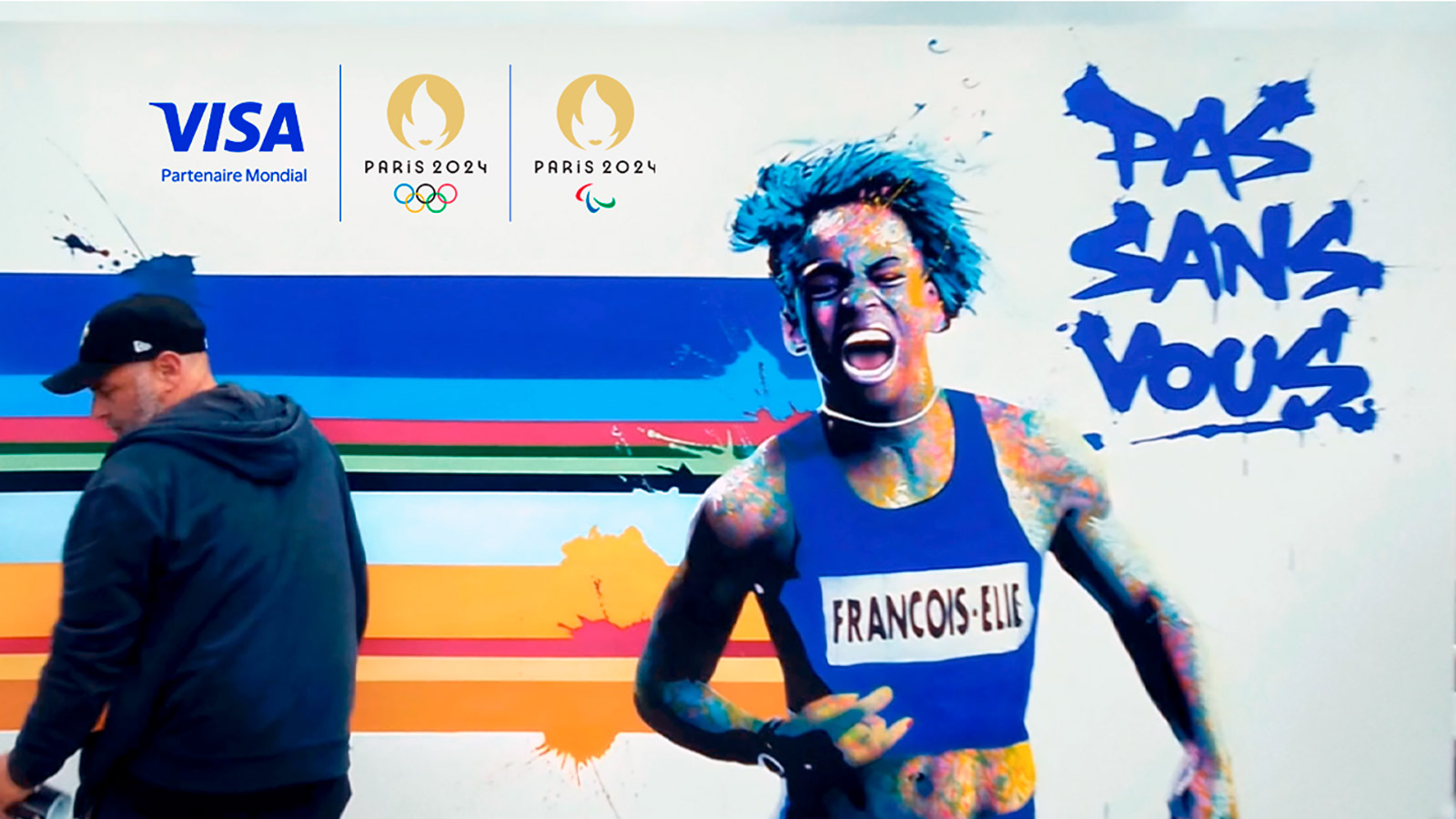 visa olympic logo with athlete and pas sans vous