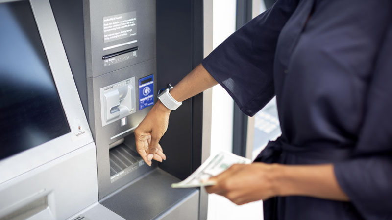 Using wearable technology at ATM